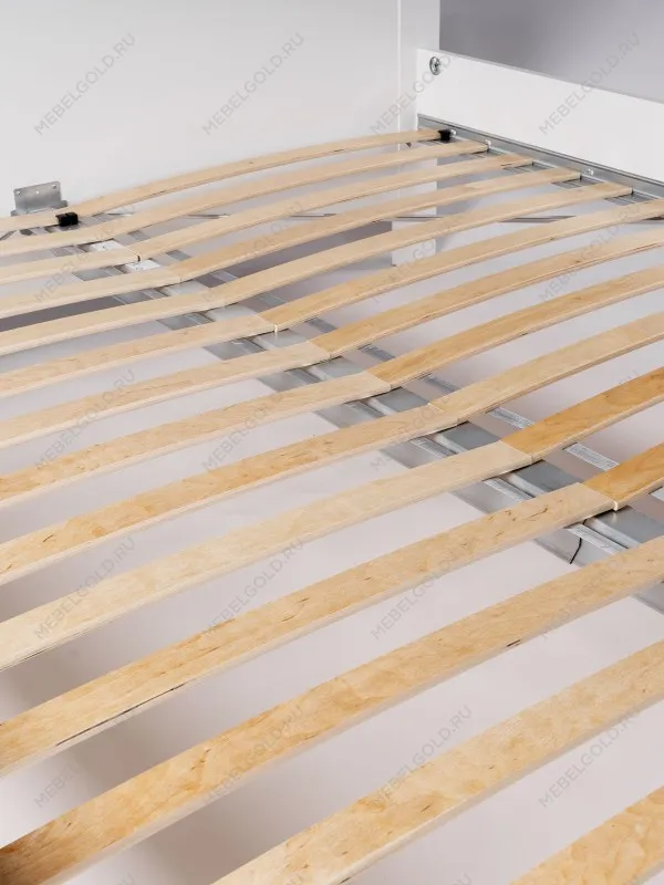 Кровать двуспальная Сага, 140х200 см, белая | изображение 8