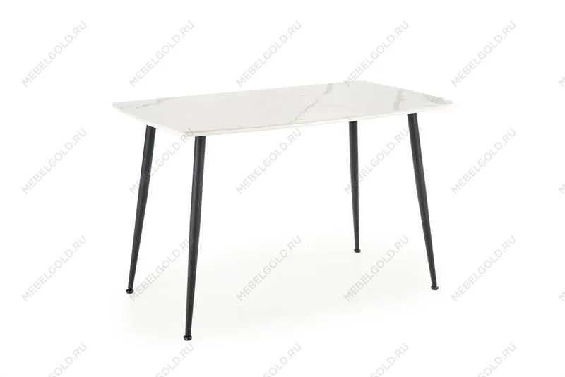 Стол обеденный Halmar MARCO (белый мрамор/черный)