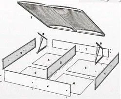 Ящик с подъемным механизмом Лейла 180x200 см серый