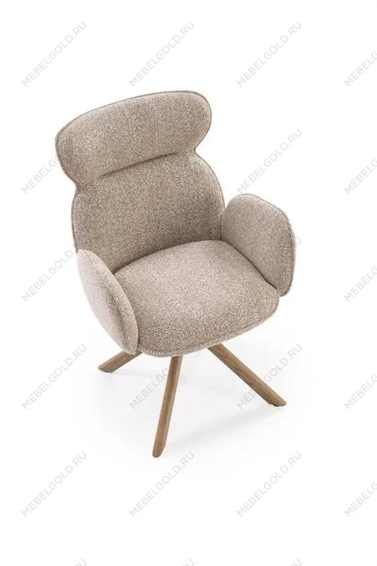 Стул кухонный Halmar K585 поворотный (темно-бежевый/орех светлый) | изображение 6