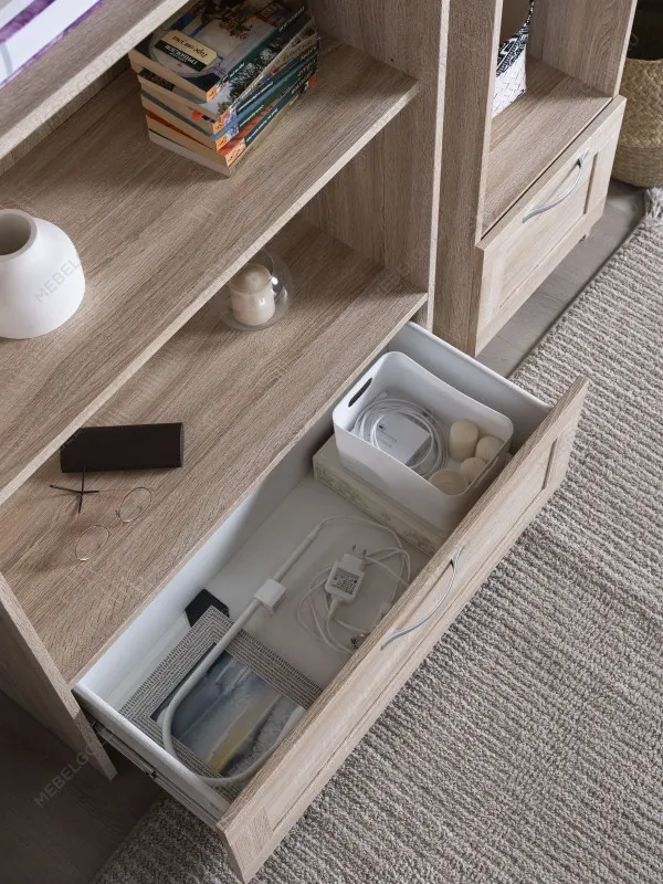 Стеллаж Сириус, 1 ящик, 78х35х190 см, дуб сонома | изображение 2