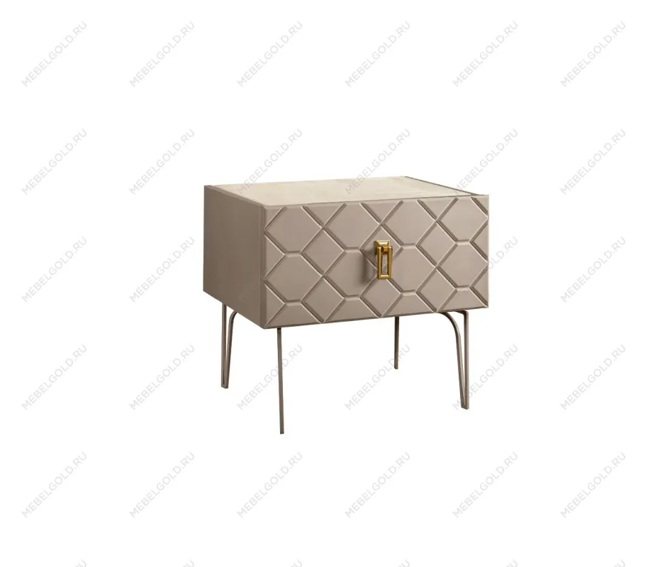 Тумба прикроватная Bogemia Farfalle (Мокка) (Novabuk/Золото) БМТП-1(Fa)