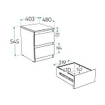Тумба прикроватная Мальта, 2 ящика, 48х40х54 см, дуб сонома | изображение 22