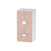 ПИКСИ шкаф распашной с 2 дверьми, полкой и ящиком 60х57х123, мечтательный пион