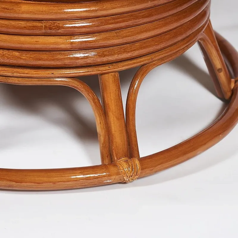 Кресло-качалка Papasan с подушкой Коньяк, коричневый | изображение 3