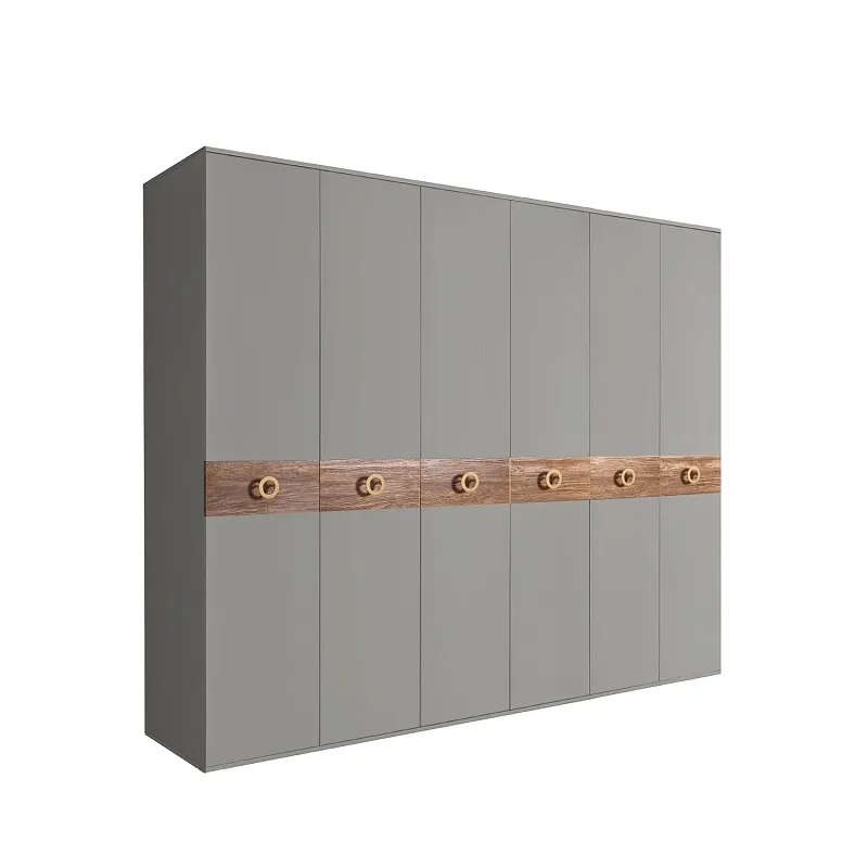 Шкаф 6-ти дв. Bogemia Wood Fi (Серый/Золото) БМШ2/6(Wo)