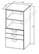 ПИКСИ стеллаж с 3 ящиками 60x57x123, озорной василек | изображение 2