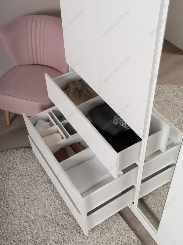 Шкаф распашной Варма СТОР, 144х57х222 см, белый | изображение 3