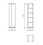 МАКС стеллаж угловой 50х58х233 серый | изображение 2