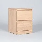 МАЛЬМ / VARMA Тумба прикроватная ИКЕА / IKEA 2, 40x54.8x40, шпон, беленый дуб | изображение 1