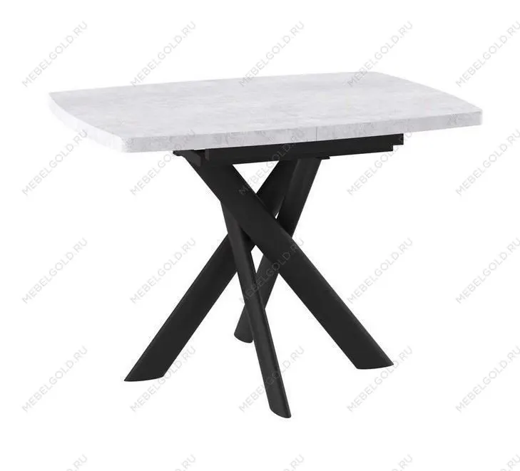 Стол Andres-110 (110/145 х 80/серый сланец/черный)