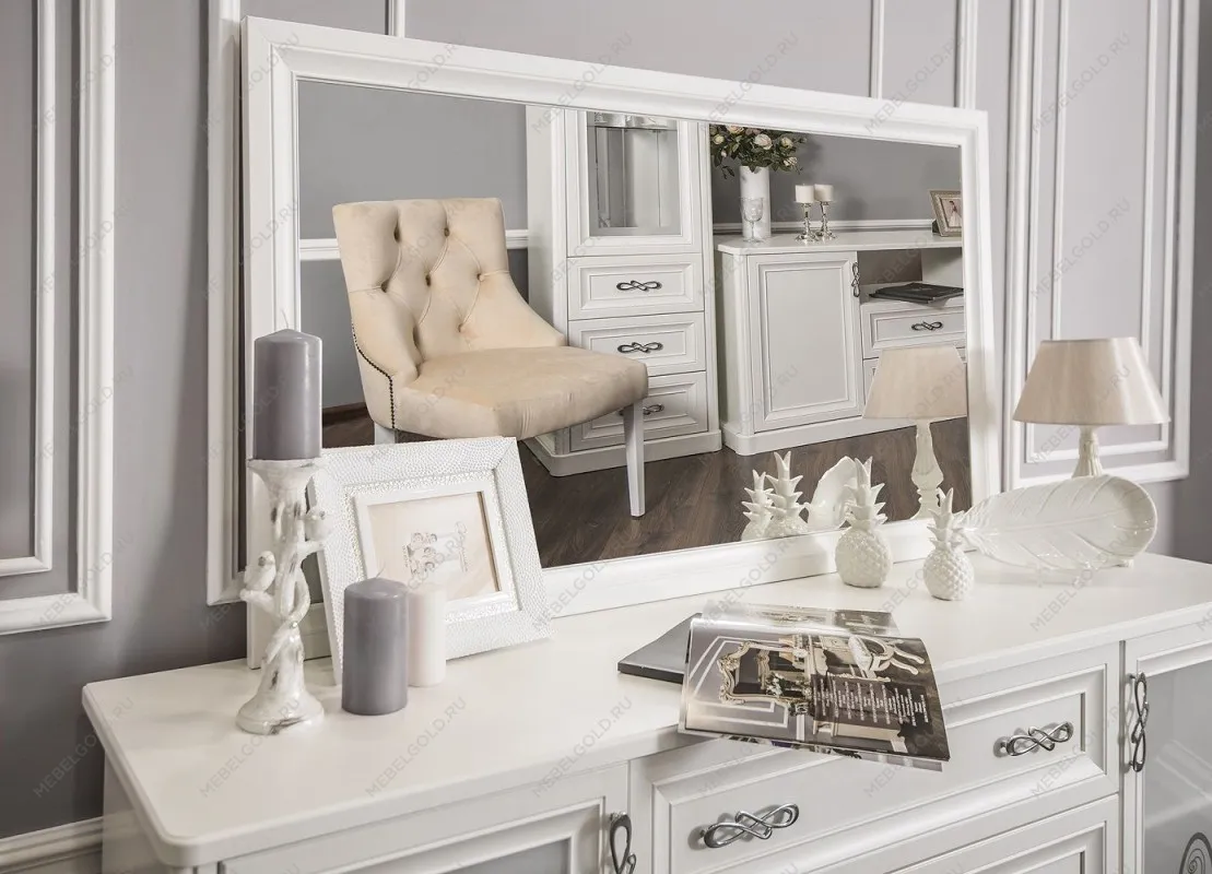 Зеркало Мишель белый матовый (гостиная) - Выставка Балашиха | изображение 1