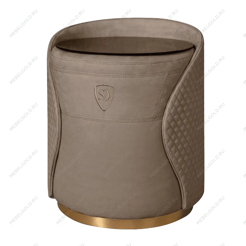 Пуф-тумба Пепельно-коричневый (новабук) золото Sweet dreams PS-101