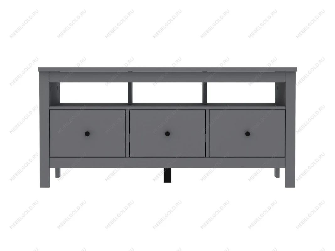 Тумба ТВ Сага, 3 ящика, 131х42х63 см, серая | изображение 5