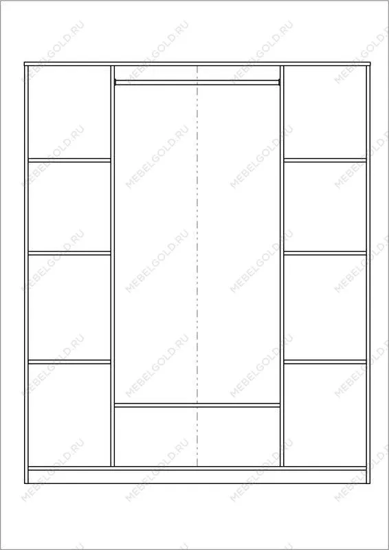 БРИМНЭС / СИРИУС Шкаф ИКЕА / IKEA комбинированный 4 двери и 1 ящик белый (с 1 зеркалом) | изображение 3