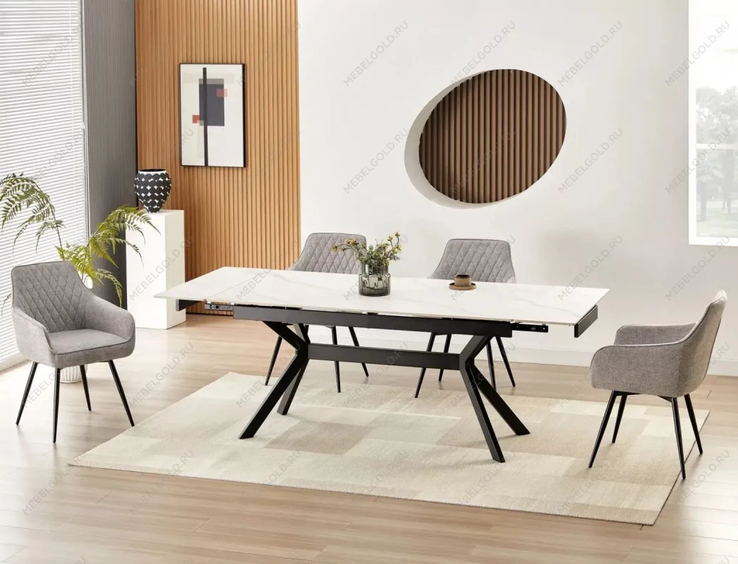 Стол обеденный Signal IMPERIA 180 (белый/черный) | изображение 6