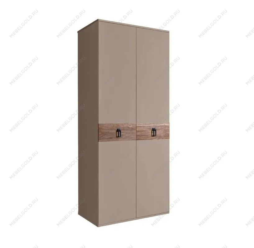 Шкаф 2-х дверный Bogemia Wood Fa (Мокка/Черный) БМШ2/2(Wo)