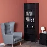 МАЛЬМ / VARMA Стеллаж ИКЕА / IKEA 80, 80x200x28, шпон, черный | изображение 4