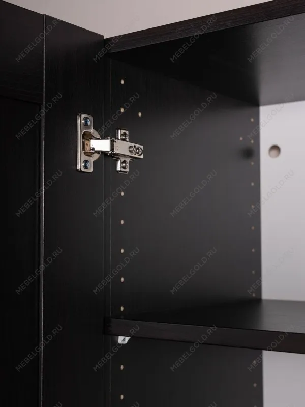 Шкаф Макс, 2 двери, 75х38х233 см, черно-коричневый, дуб венге | изображение 7