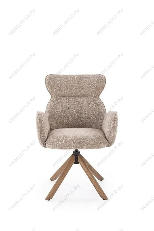 Стул кухонный Halmar K585 поворотный (темно-бежевый/орех светлый) | изображение 2