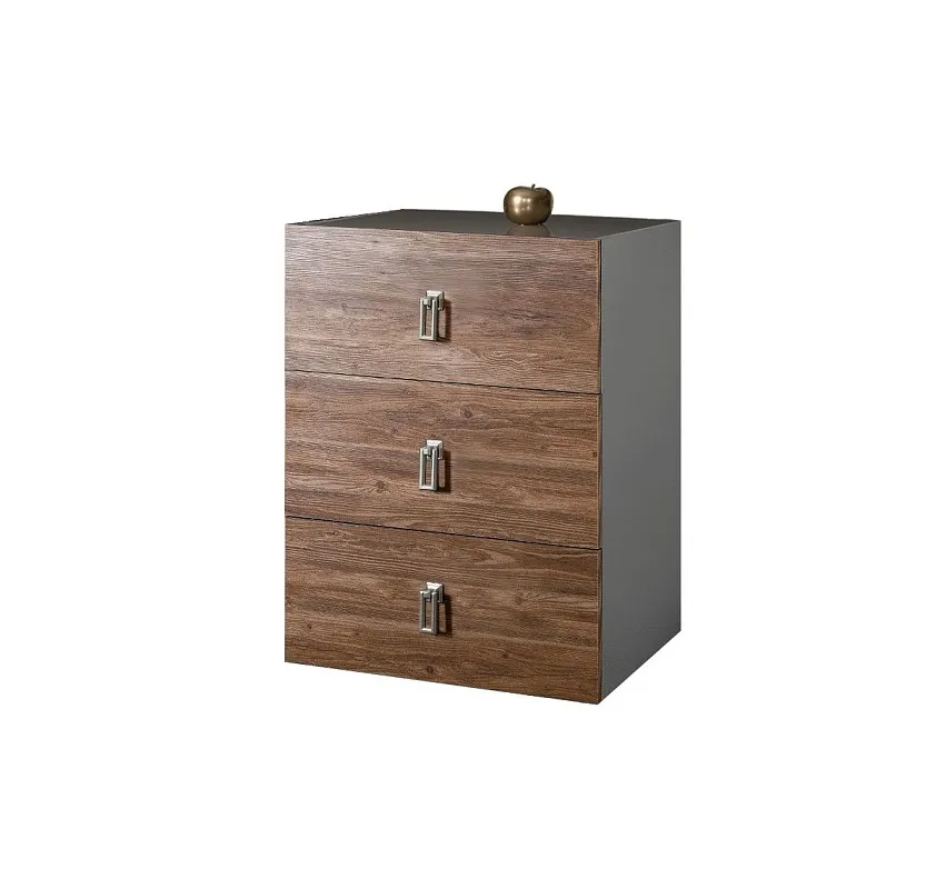 Комод Bogemia Fly Wood Fa (Серый) (Lakobel/Хром) БМКМ-1