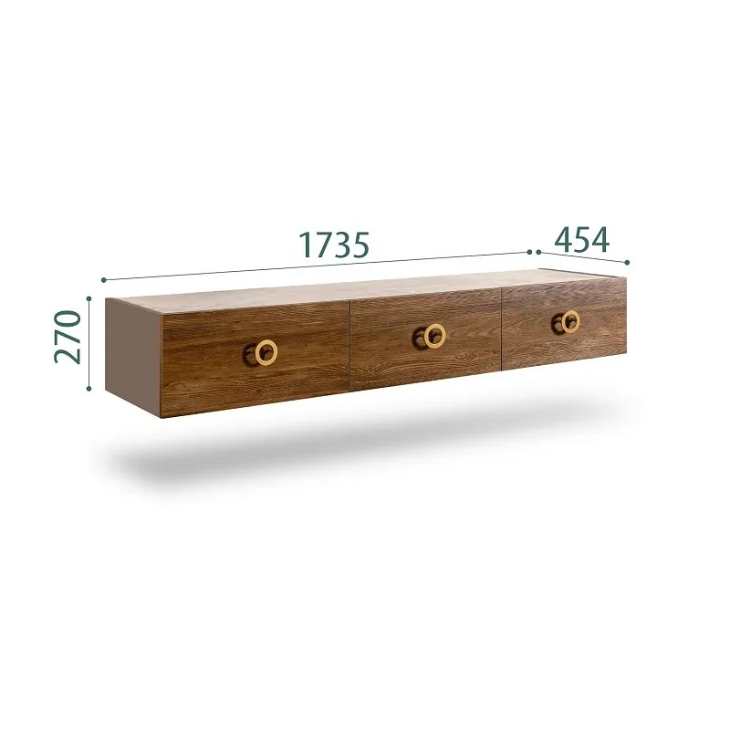 Тумба телевизионная 1.6м Bogemia Fly Wood Fi (Мокка) (Novabuk/Золото) БМТ-1