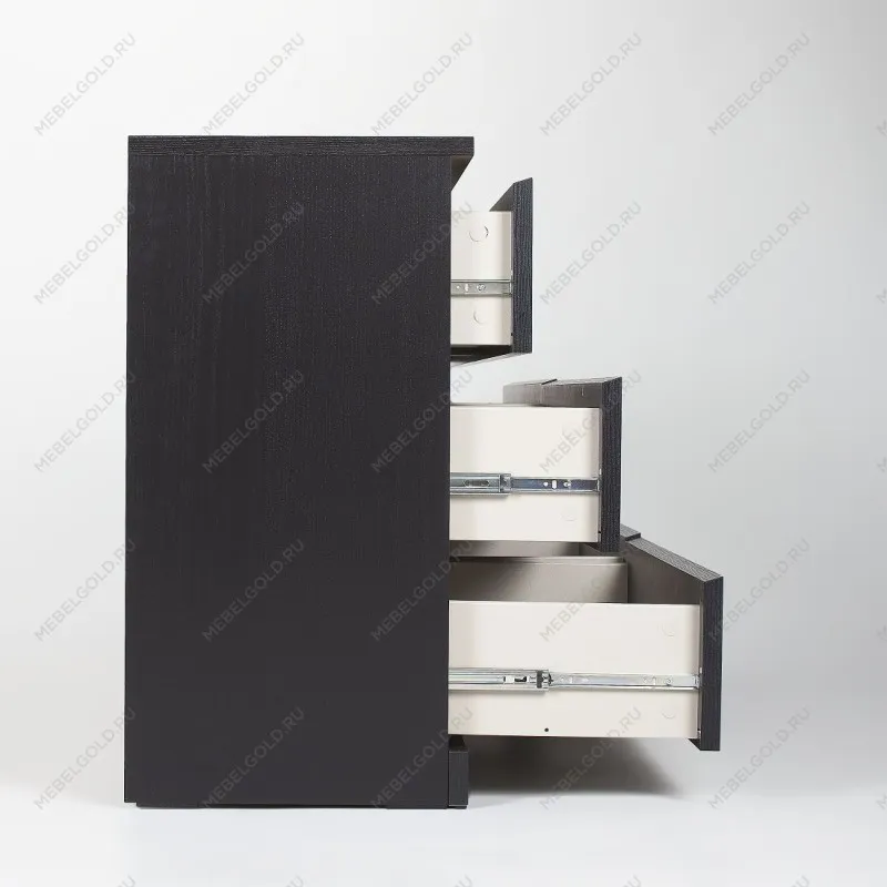 Комод Варма, 6 ящиков, горизонтальный, 160х78х40 см, шпон натурального дерева, ясень черный | изображение 17