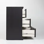 Комод Варма, 6 ящиков, горизонтальный, 160х78х40 см, шпон натурального дерева, ясень черный | изображение 17