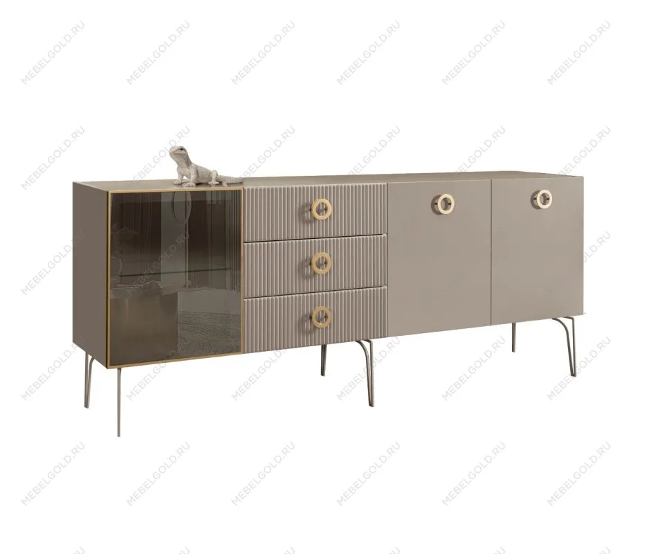 Комод 2.1м Bogemia Fillini (Мокка) (Lakobel/Золото) БМКМ-5(Fi)[4]