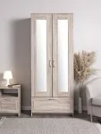 Шкаф Сириус, 2 двери и 1 ящик с зеркалом, 78х59х220 см, дуб сонома | изображение 8