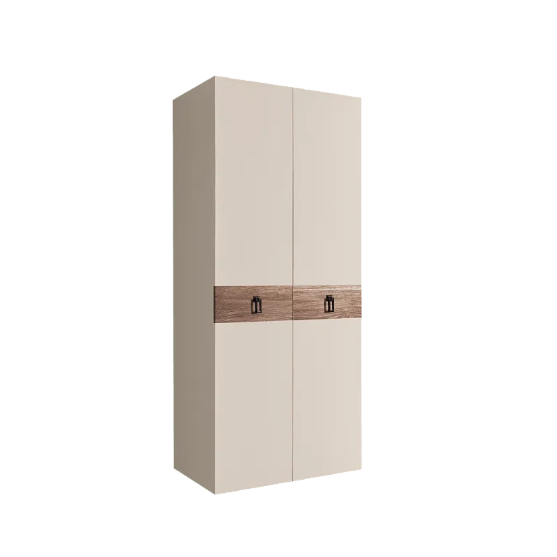 Шкаф 2-х дверный Bogemia Wood Fa (Слоновая кость/Черный) БМШ2/2(Wo)