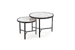 Комплект Halmar FATIMA (2 стола журнальных) (белый мрамор/черный) | изображение 8