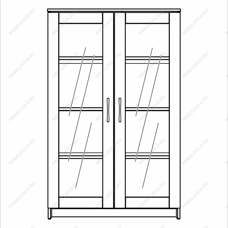 Тумба Сириус, 2 двери со стеклом, 78х41х124 см, дуб сонома | изображение 12