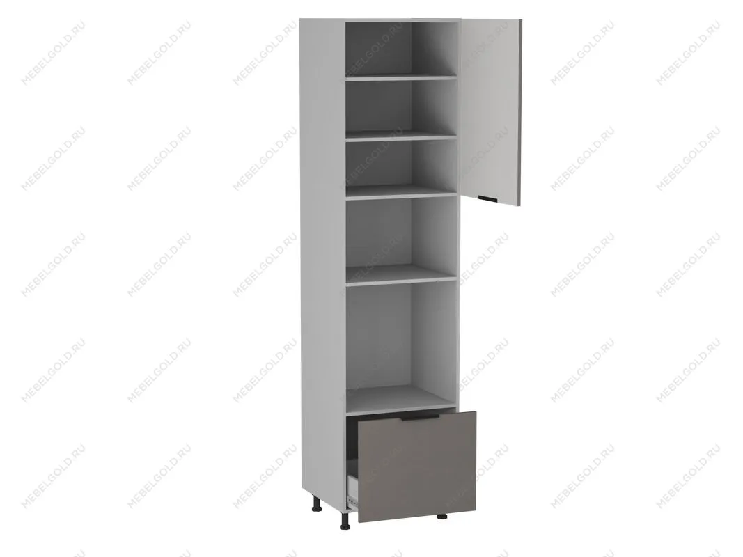 Шкаф-пенал 960 П-1, Ватель (600*566*2406) Экокожа Мокко, 23736 | изображение 1