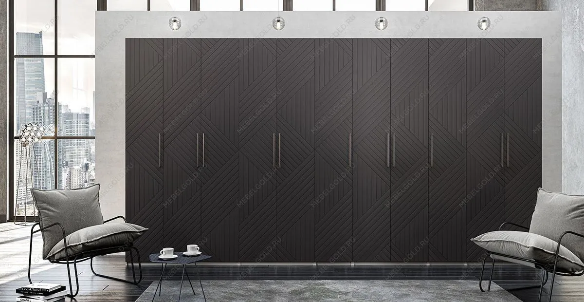 Шкаф Отис МН-039-06 П5 с фасадом МДФ (графит) | изображение 2