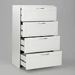 Комод Сириус, 4 ящика, 78х41х123 см, белый | изображение 11