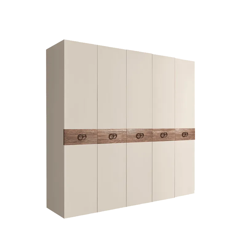 Шкаф 5-ти дв. Bogemia Wood Fi (Слоновая кость/Хром) БМШ2/5(Wo)