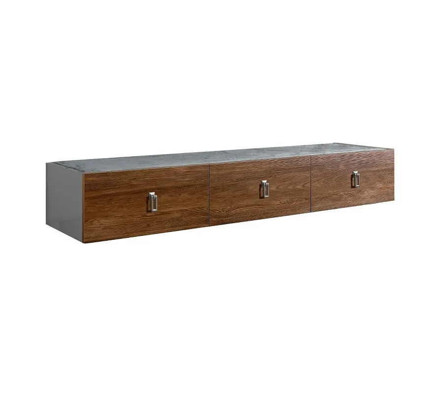 Тумба телевизионная 1.6м Bogemia Fly Wood Fa (Серый) (Novabuk/Хром) БМТ-1