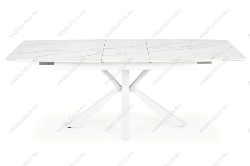 Стол обеденный Halmar VIVALDI 160 раскладной (белый мрамор/белый) | изображение 4