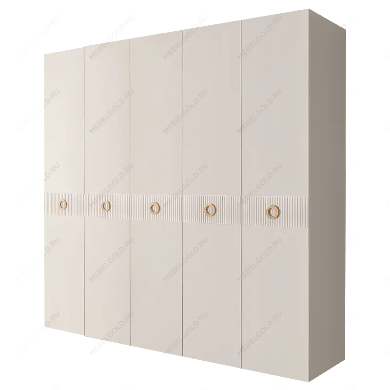 Шкаф 5-ти дв. Bogemia Fillini (Слоновая кость/Золото) БМШ2/5(Fi)