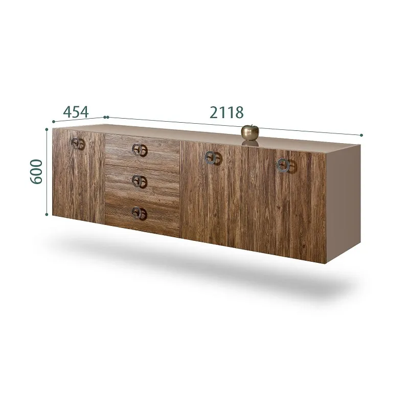 Комод 2.1м Bogemia Fly Wood Fi (Мокка) (Lakobel/Хром) БМКМ-5