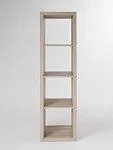 Стеллаж Фора, 4 полки, 147x42х38 см, дуб беленый | изображение 4