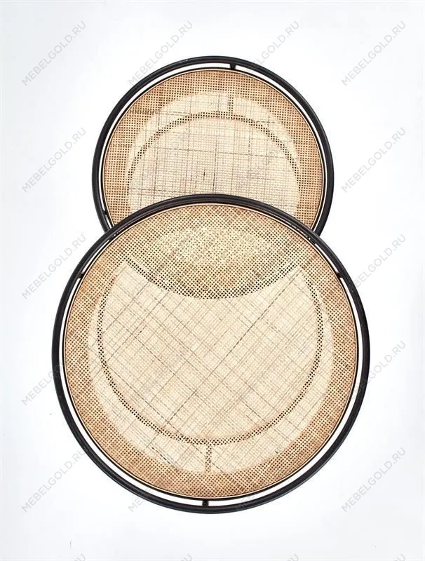 Комплект Halmar MANADO, 2 стола журнальных (натуральный/черный) | изображение 1