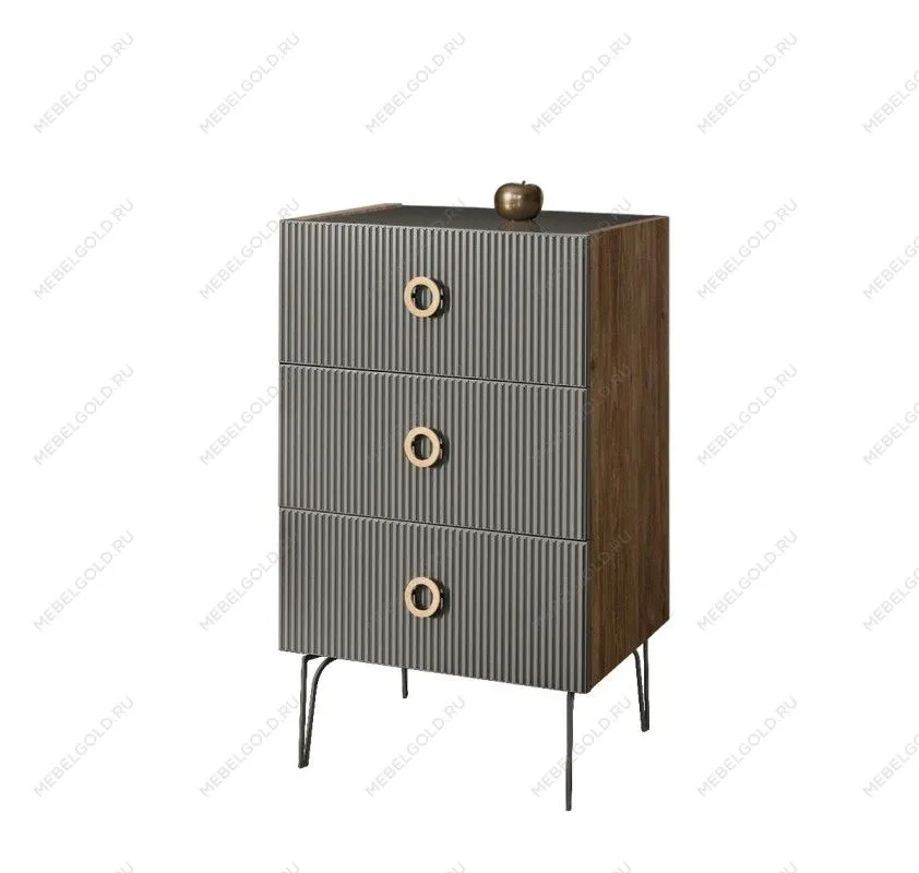 Комод Bogemia Woodline Fi (Серый) (Lakobel/Золото) БМКМ-1