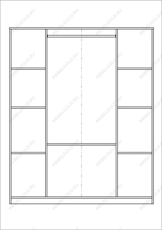 БРИМНЭС / СИРИУС Шкаф ИКЕА / IKEA комбинированный 4 двери и 2 ящика белый (с 1 зеркалом) | изображение 3