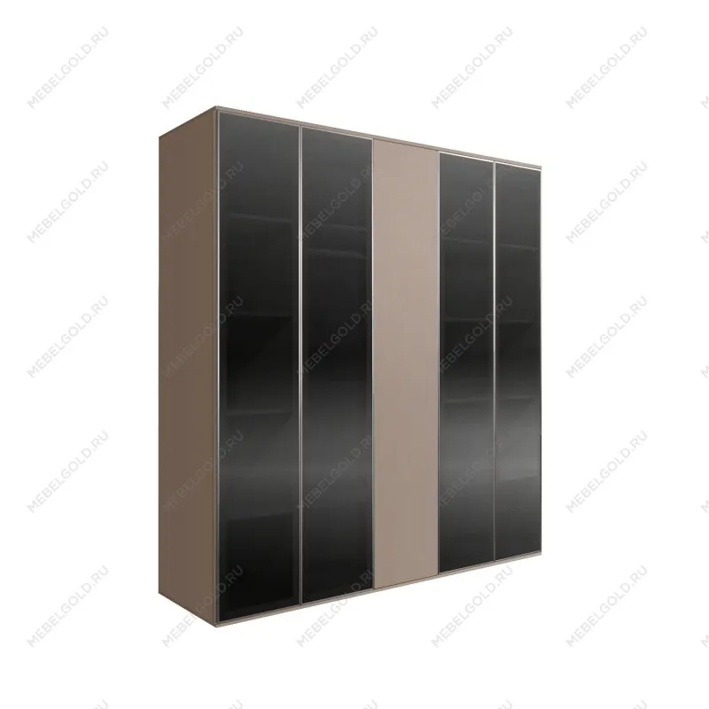 Шкаф 5-ти дв. Bogemia Air (Мокка/Серебро) БМШ2/5(4)