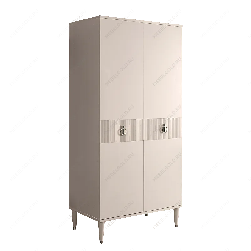Шкаф-пенал Римини СОЛО (Бежевый/Серебро) РМП-2(s)