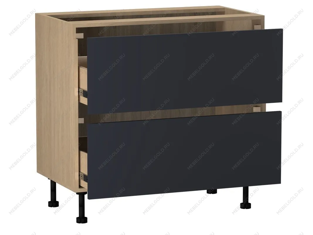 Стол с ящиками СЯ-90 (2), Женева (900*520*870) Дуб Палермо/Синий матовый, 22521 | изображение 1