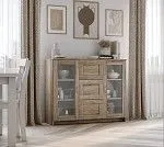 БРИМНЭС / СИРИУС тумба ИКЕА / IKEA 2 двери со стеклом и 3 ящика 117х95 сонома | изображение 4