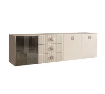 Комод 2.1м Bogemia Fly Fillini (Слоновая кость) (Novabuk/Хром) БМКМ-5[4]